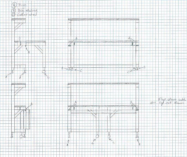 folding wooden work table plans